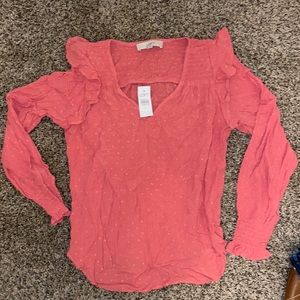 LOFT Salmon Blouse. Size XS.